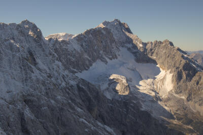 Ausblick auf den Jubiläumsgrat und die Zugspitze
