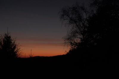 Sonnenuntergang ein gutes Stück vor Waldmünchen