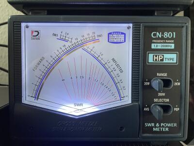 Ein Kreuzzeiger SWR- und (Durchgangs-) Leistungsmesser.
